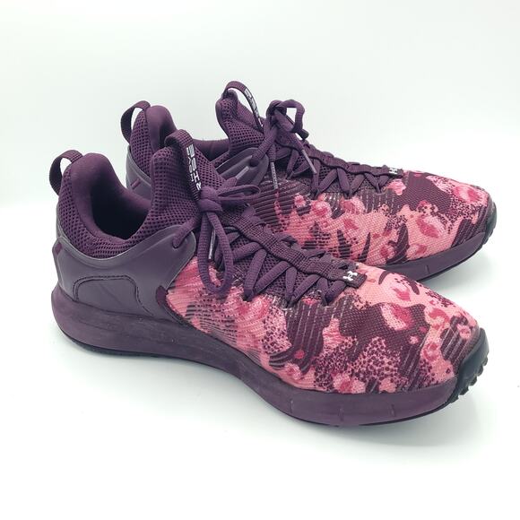 Under Armour UA HOVR Rise 2 Print Training 3024029 500 Purple womens size 10 - Picture 3 of 9